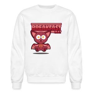 
            
                Load image into Gallery viewer, Breakfast Bat Character Comfort Adult Crewneck Sweatshirt - white
            
        