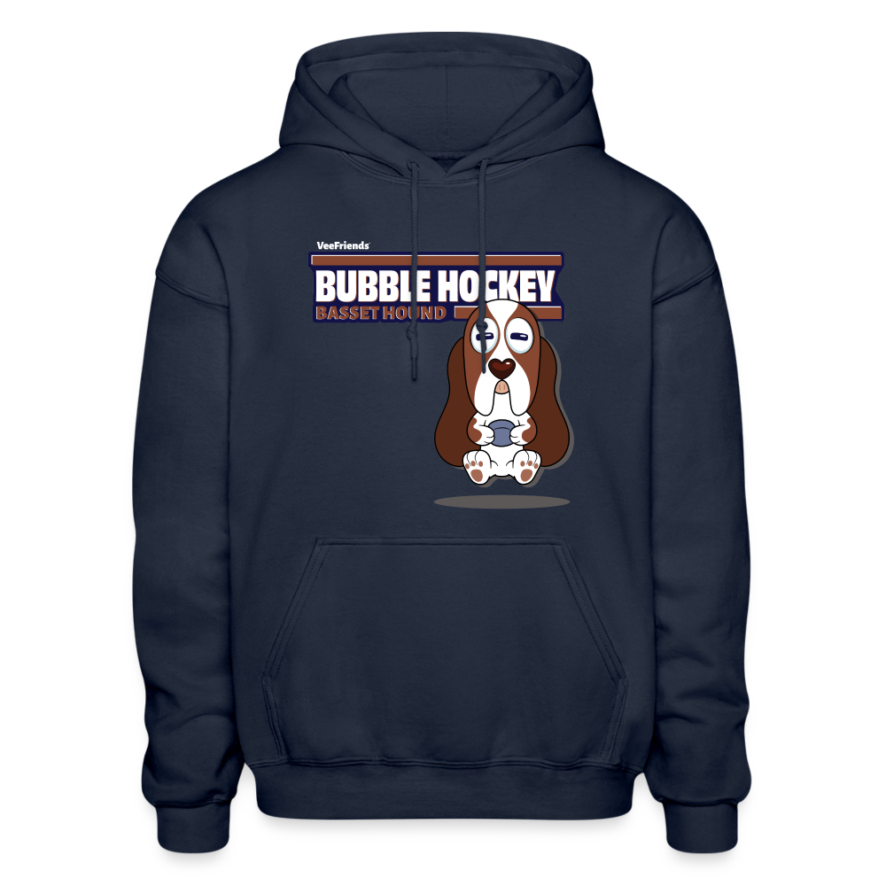 
            
                Load image into Gallery viewer, Bubble Hockey Basset Hound Character Comfort Adult Hoodie - navy
            
        