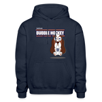 Bubble Hockey Basset Hound Character Comfort Adult Hoodie - navy