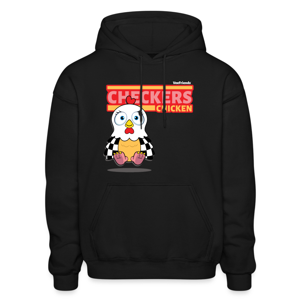 Checkers Chicken Character Comfort Adult Hoodie - black