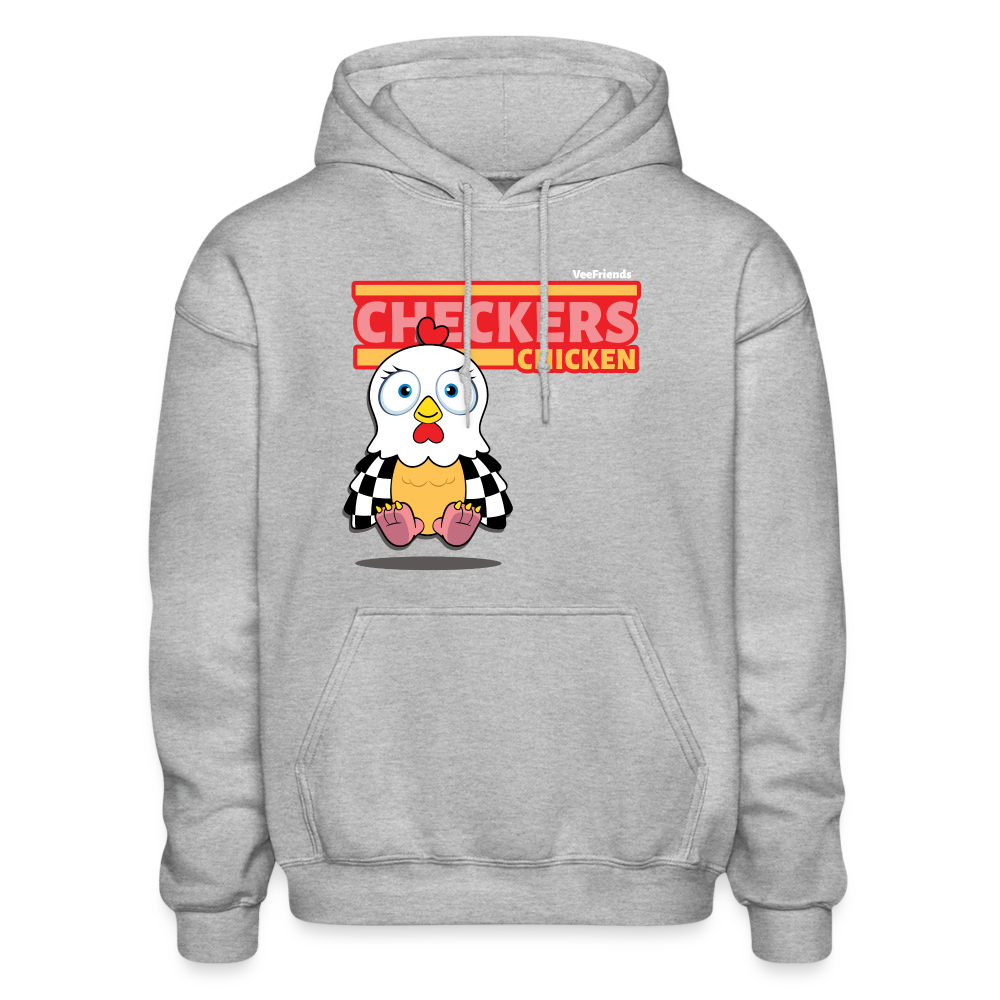 Checkers Chicken Character Comfort Adult Hoodie - heather gray