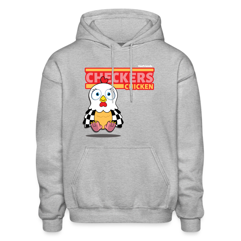
            
                Load image into Gallery viewer, Checkers Chicken Character Comfort Adult Hoodie - heather gray
            
        