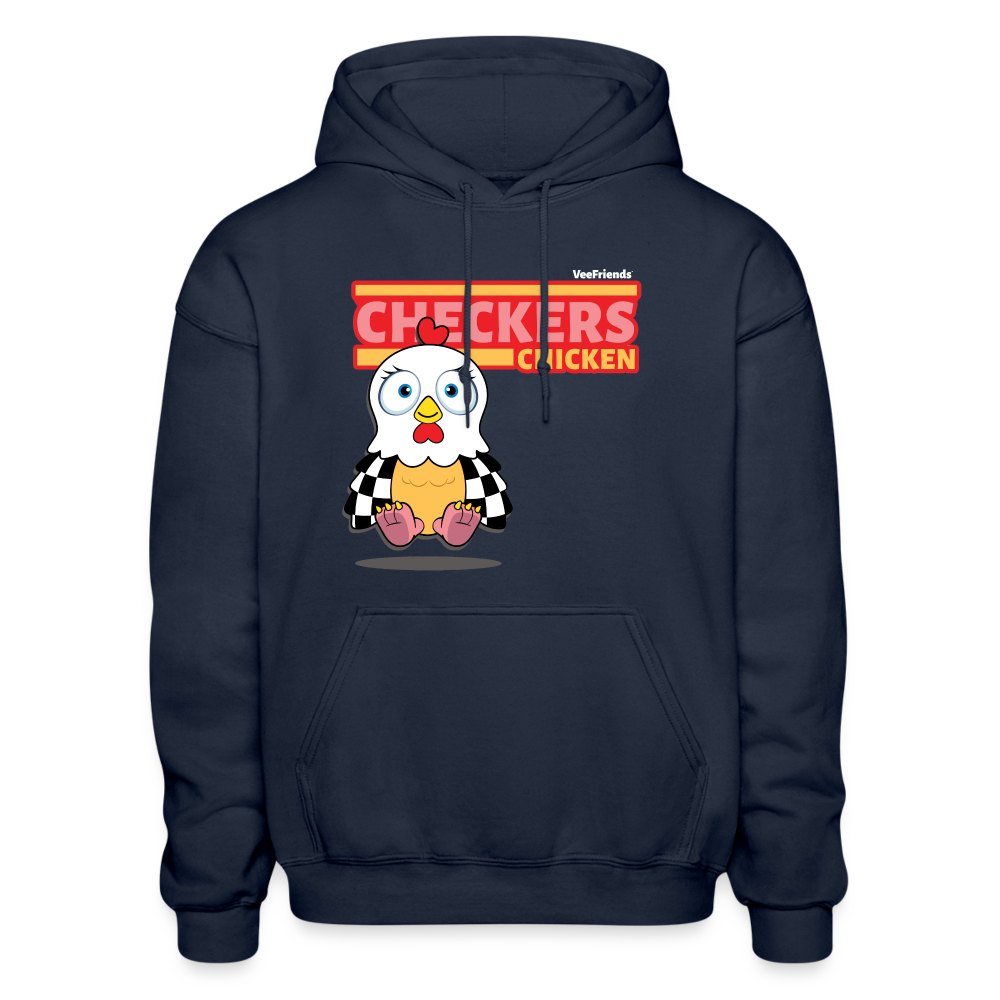 Checkers Chicken Character Comfort Adult Hoodie - navy