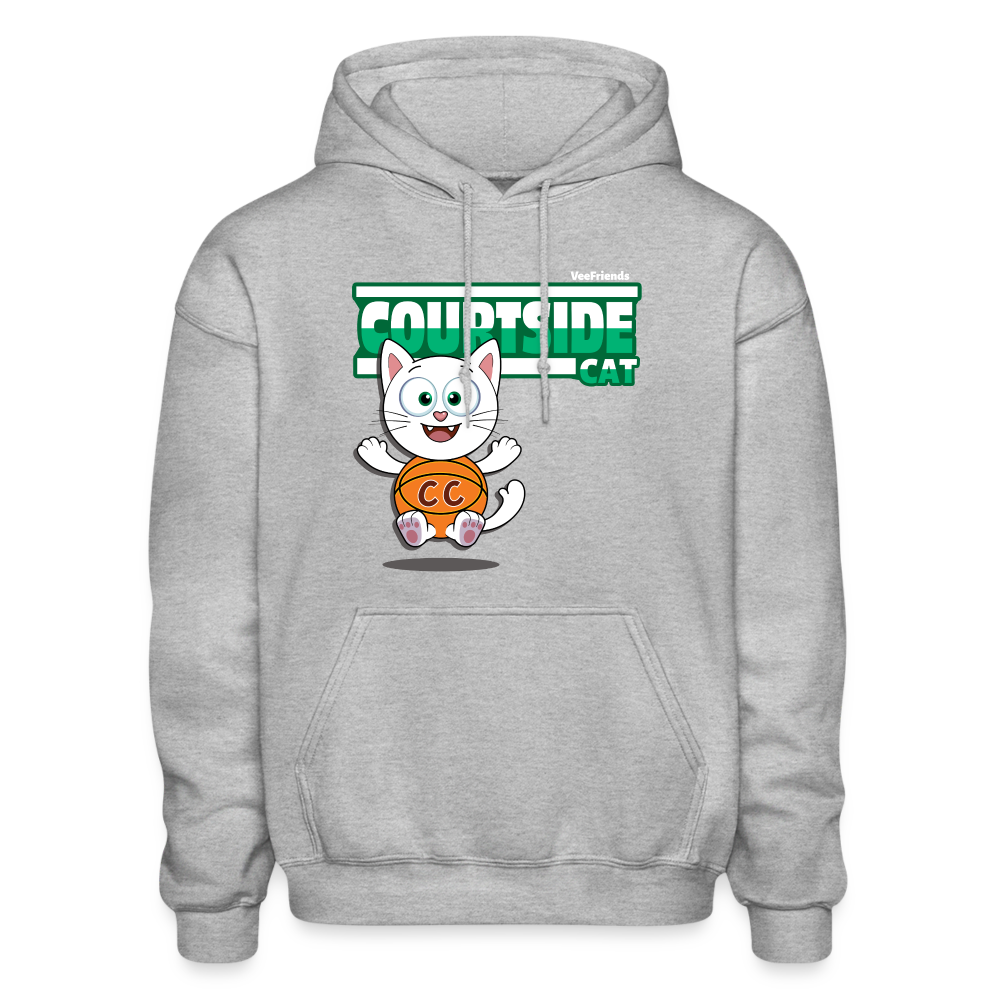 Courtside Cat Character Comfort Adult Hoodie - heather gray