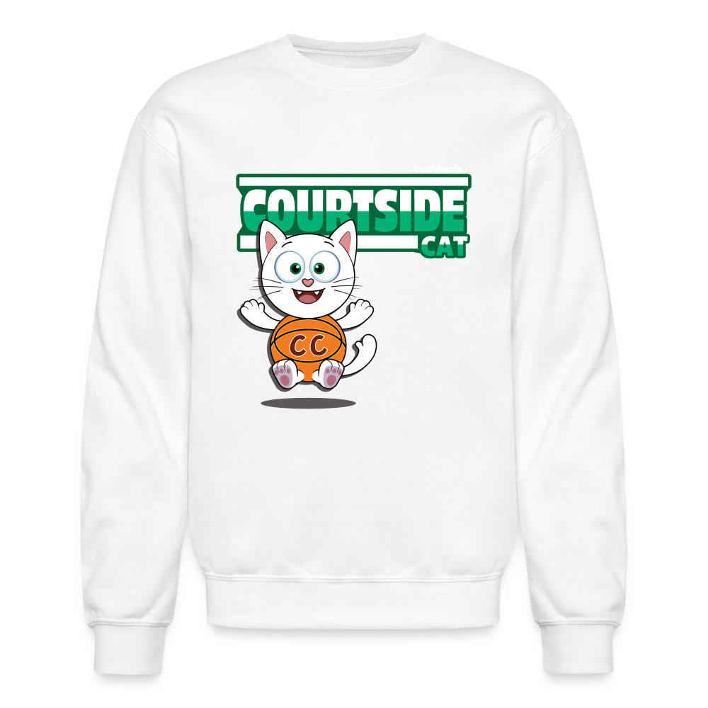 
            
                Load image into Gallery viewer, Courtside Cat Character Comfort Adult Crewneck Sweatshirt - white
            
        