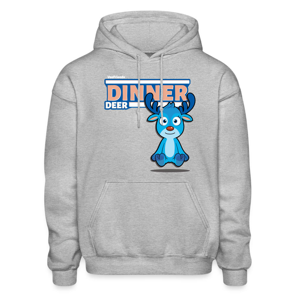 Dinner Deer Character Comfort Adult Hoodie - heather gray