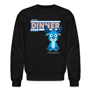
            
                Load image into Gallery viewer, Dinner Deer Character Comfort Adult Crewneck Sweatshirt - black
            
        