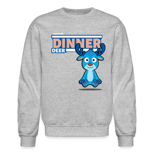 
            
                Load image into Gallery viewer, Dinner Deer Character Comfort Adult Crewneck Sweatshirt - heather gray
            
        