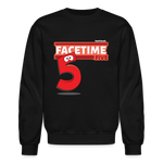 Facetime Five Character Comfort Adult Crewneck Sweatshirt - black