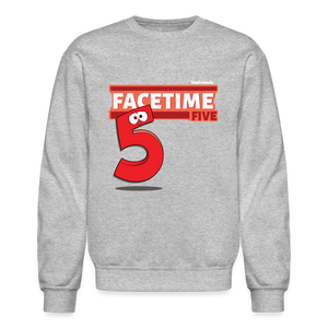 
            
                Load image into Gallery viewer, Facetime Five Character Comfort Adult Crewneck Sweatshirt - heather gray
            
        