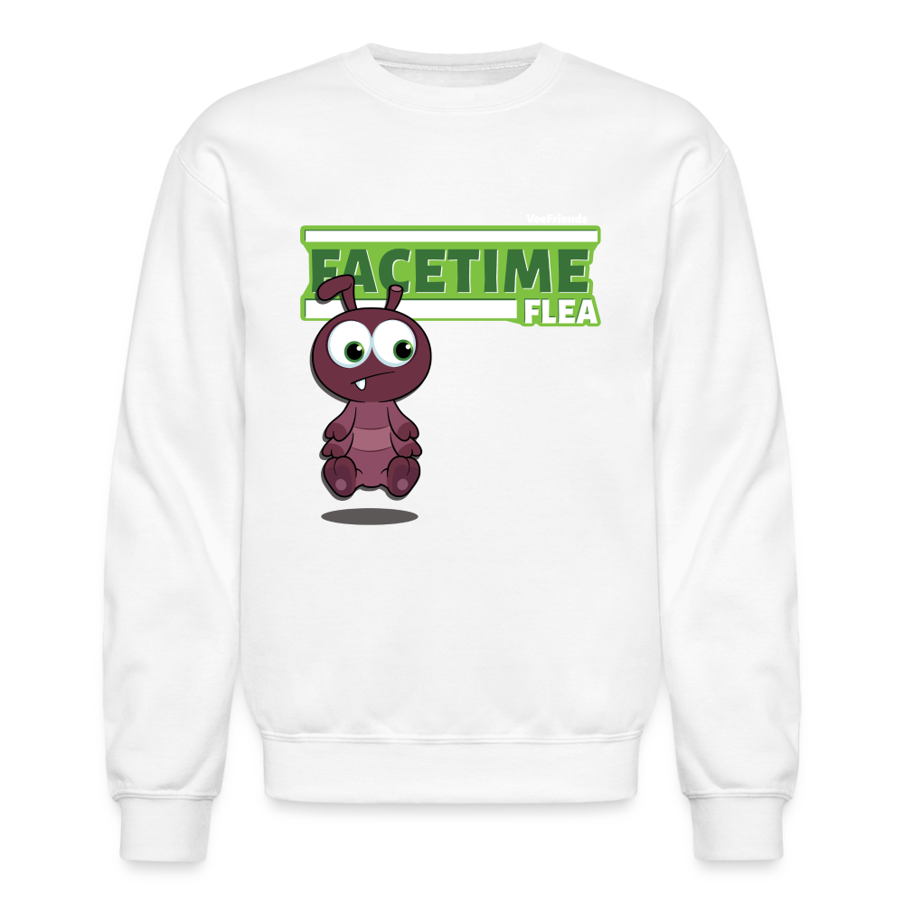 Facetime Flea Character Comfort Adult Crewneck Sweatshirt - white