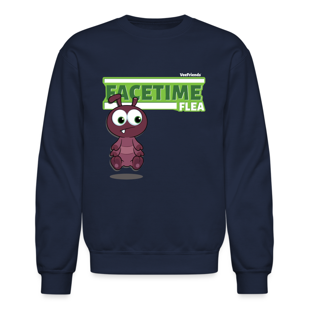 Facetime Flea Character Comfort Adult Crewneck Sweatshirt - navy