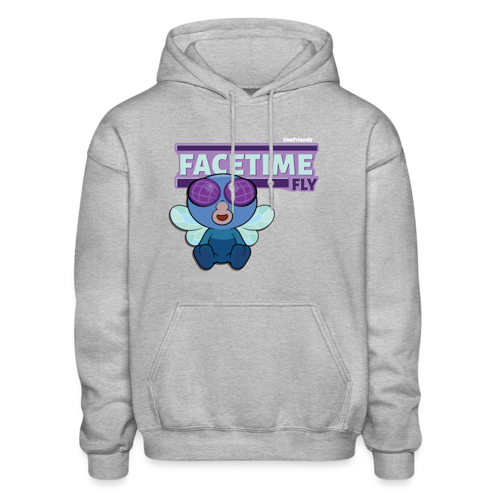 Facetime Fly Character Comfort Adult Hoodie - heather gray