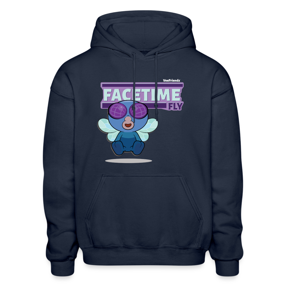 Facetime Fly Character Comfort Adult Hoodie - navy