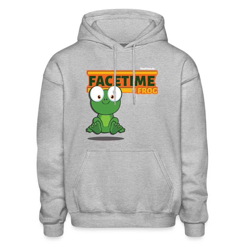 Facetime Frog Character Comfort Adult Hoodie - heather gray