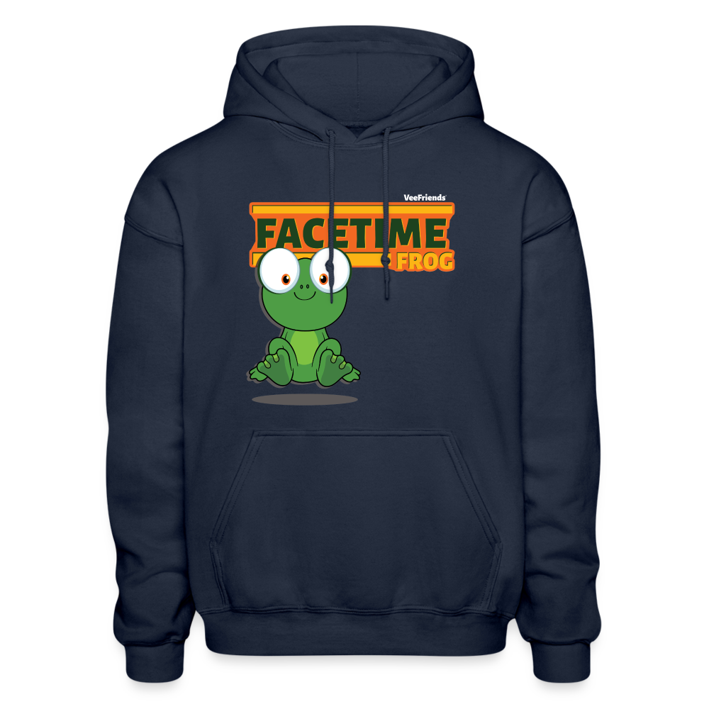 
            
                Load image into Gallery viewer, Facetime Frog Character Comfort Adult Hoodie - navy
            
        