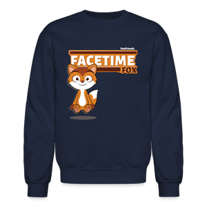 
            
                Load image into Gallery viewer, Facetime Fox Character Comfort Adult Crewneck Sweatshirt - navy
            
        