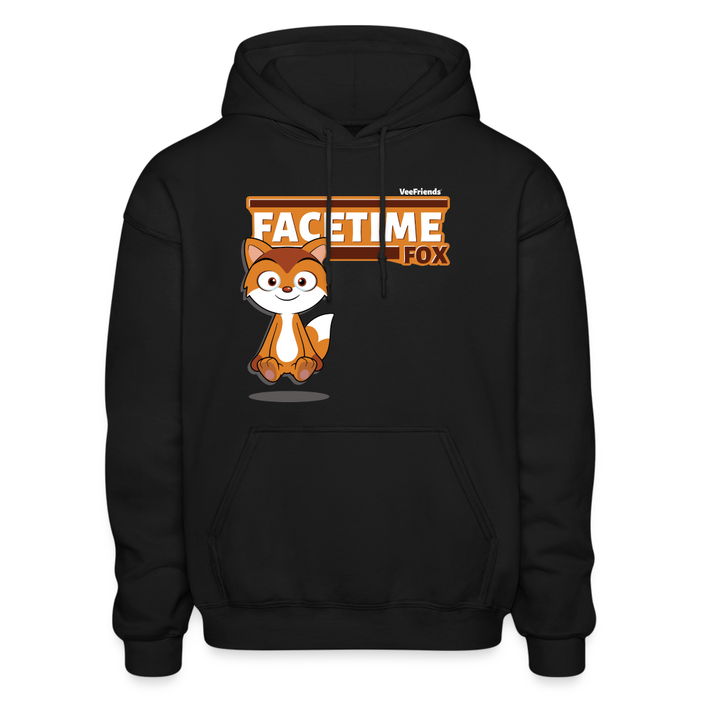 Facetime Fox Character Comfort Adult Hoodie - black