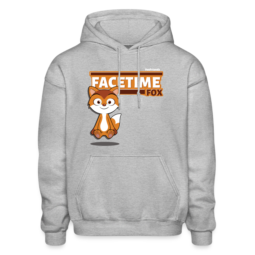 Facetime Fox Character Comfort Adult Hoodie - heather gray