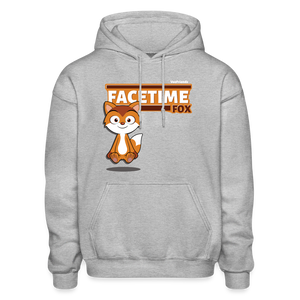 Facetime Fox Character Comfort Adult Hoodie - heather gray