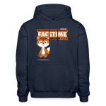 Facetime Fox Character Comfort Adult Hoodie - navy