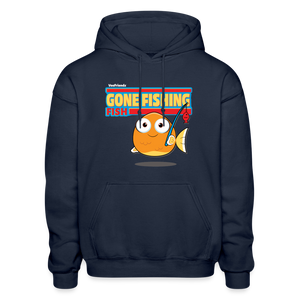 
            
                Load image into Gallery viewer, Gone Fishing Fish Character Comfort Adult Hoodie - navy
            
        