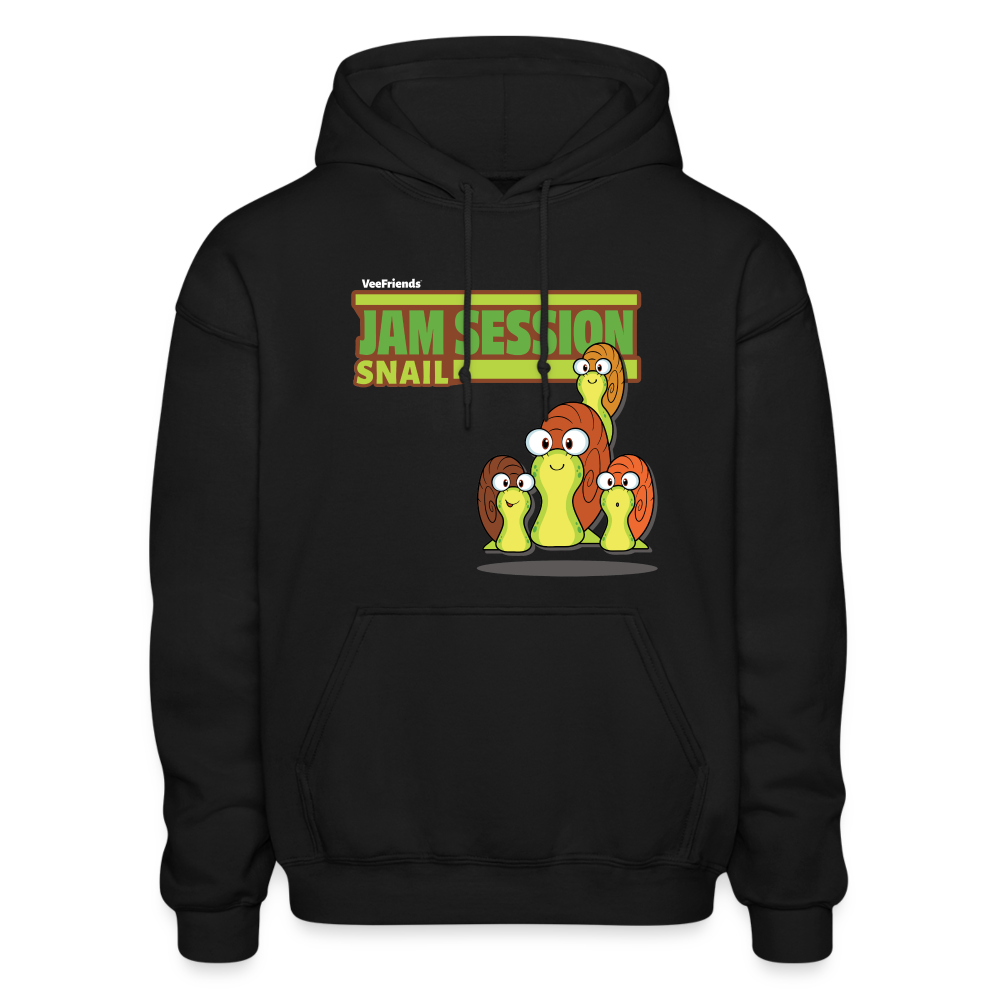 Jam Session Snail Character Comfort Adult Hoodie - black