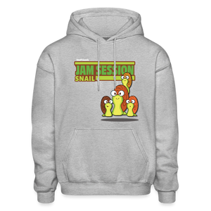 
            
                Load image into Gallery viewer, Jam Session Snail Character Comfort Adult Hoodie - heather gray
            
        