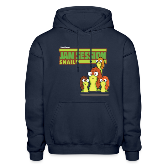 Jam Session Snail Character Comfort Adult Hoodie - navy