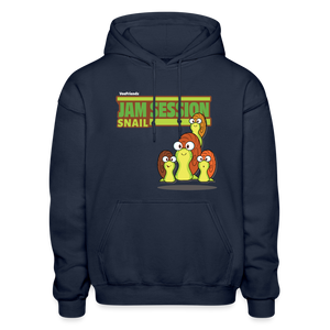 
            
                Load image into Gallery viewer, Jam Session Snail Character Comfort Adult Hoodie - navy
            
        
