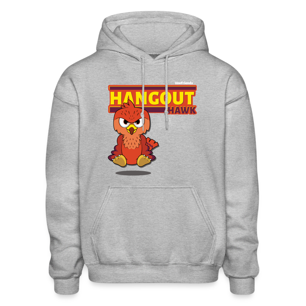 Hangout Hawk Character Comfort Adult Hoodie - heather gray