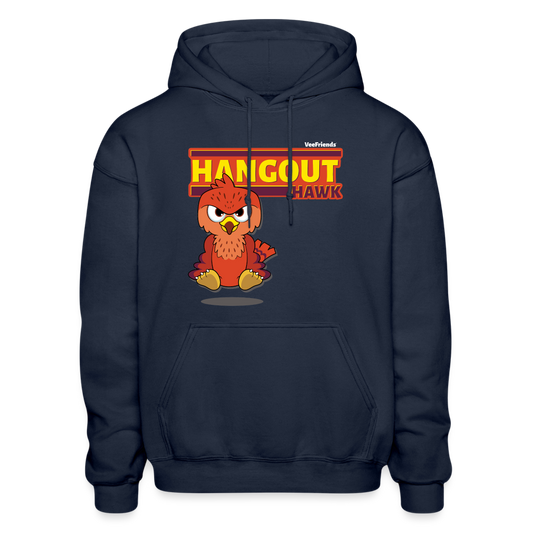 Hangout Hawk Character Comfort Adult Hoodie - navy