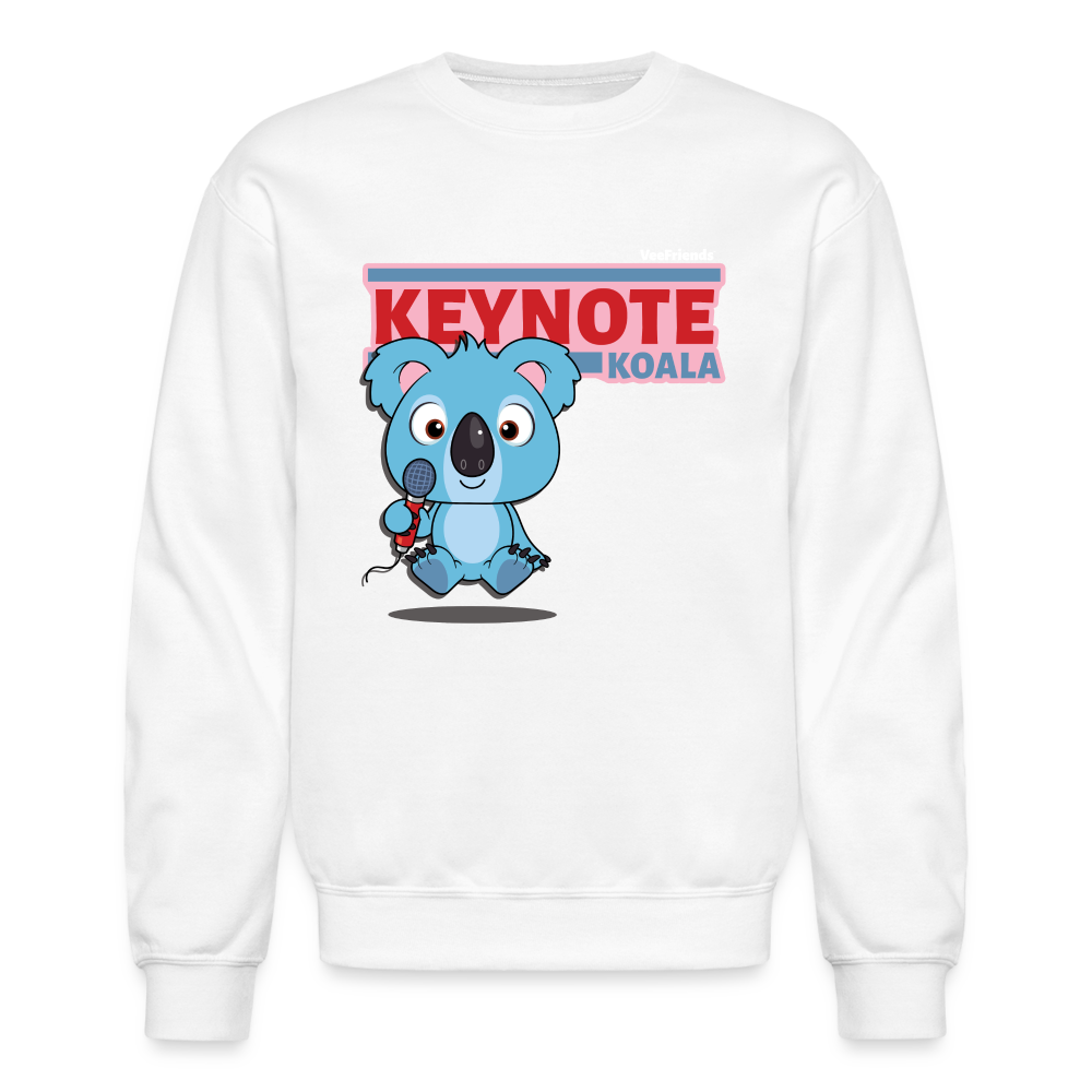 Keynote Koala Character Comfort Adult Crewneck Sweatshirt - white