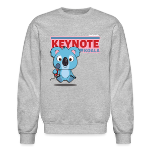 Keynote Koala Character Comfort Adult Crewneck Sweatshirt - heather gray