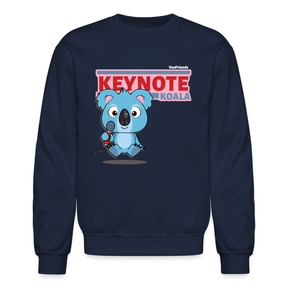 Keynote Koala Character Comfort Adult Crewneck Sweatshirt - navy