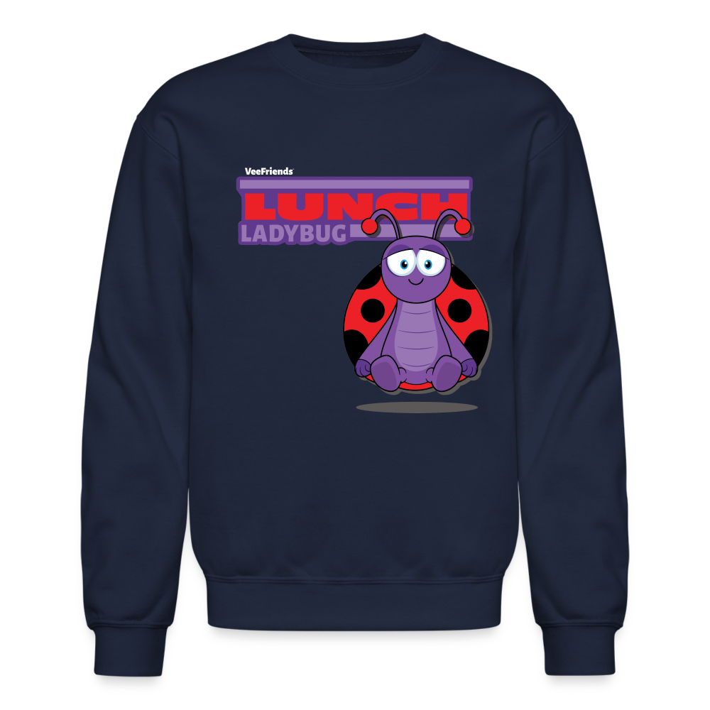 Lunch Ladybug Character Comfort Adult Crewneck Sweatshirt - navy