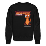 Mentor Meeting Mongoose Character Comfort Adult Crewneck Sweatshirt - black