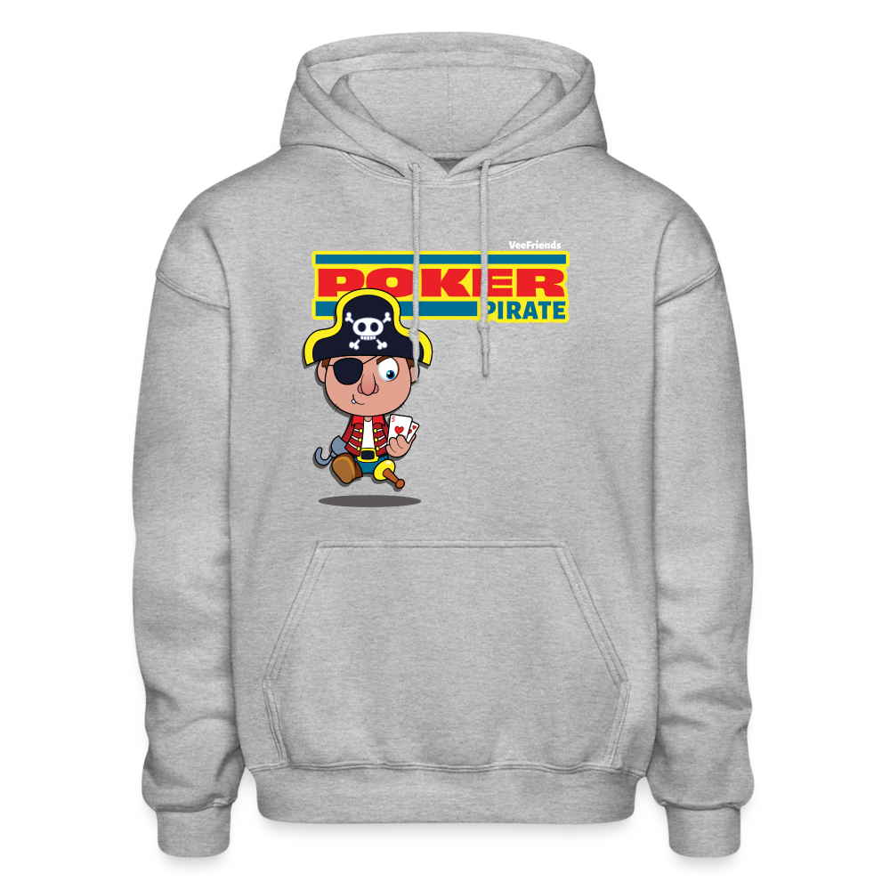 Poker Pirate Character Comfort Adult Hoodie - heather gray