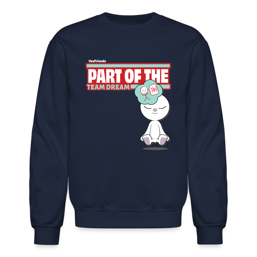 Part Of The Team Dream Character Comfort Adult Crewneck Sweatshirt - navy