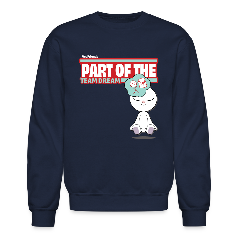 
            
                Load image into Gallery viewer, Part Of The Team Dream Character Comfort Adult Crewneck Sweatshirt - navy
            
        