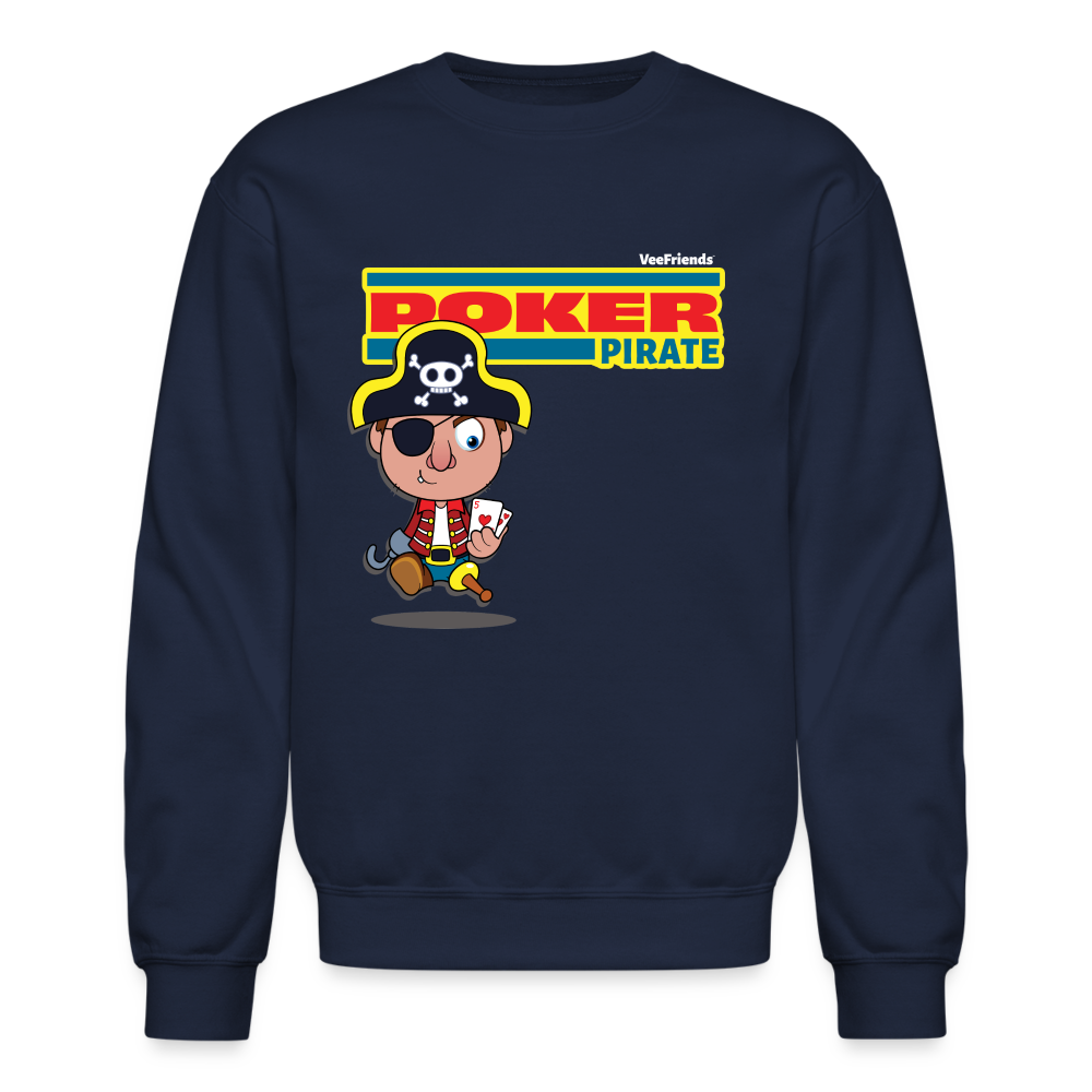 
            
                Load image into Gallery viewer, Poker Pirate Character Comfort Adult Crewneck Sweatshirt - navy
            
        