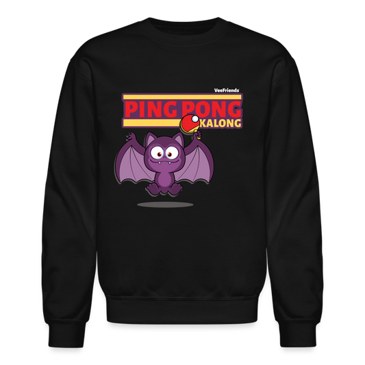 Ping Pong Kalong Character Comfort Adult Crewneck Sweatshirt - black