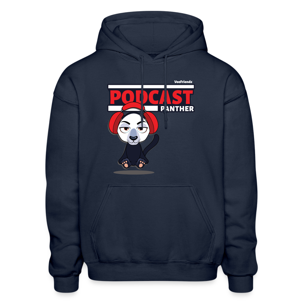 
            
                Load image into Gallery viewer, Podcast Panther Character Comfort Adult Hoodie - navy
            
        