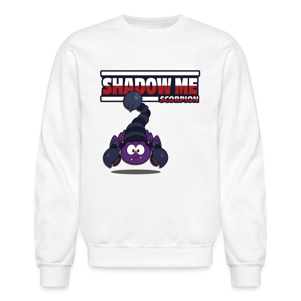 Shadow Me Scorpion Character Comfort Adult Crewneck Sweatshirt - white