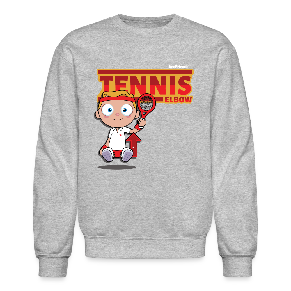 Tennis Elbow Character Comfort Adult Crewneck Sweatshirt - heather gray