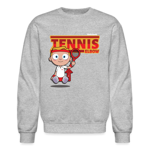 Tennis Elbow Character Comfort Adult Crewneck Sweatshirt - heather gray