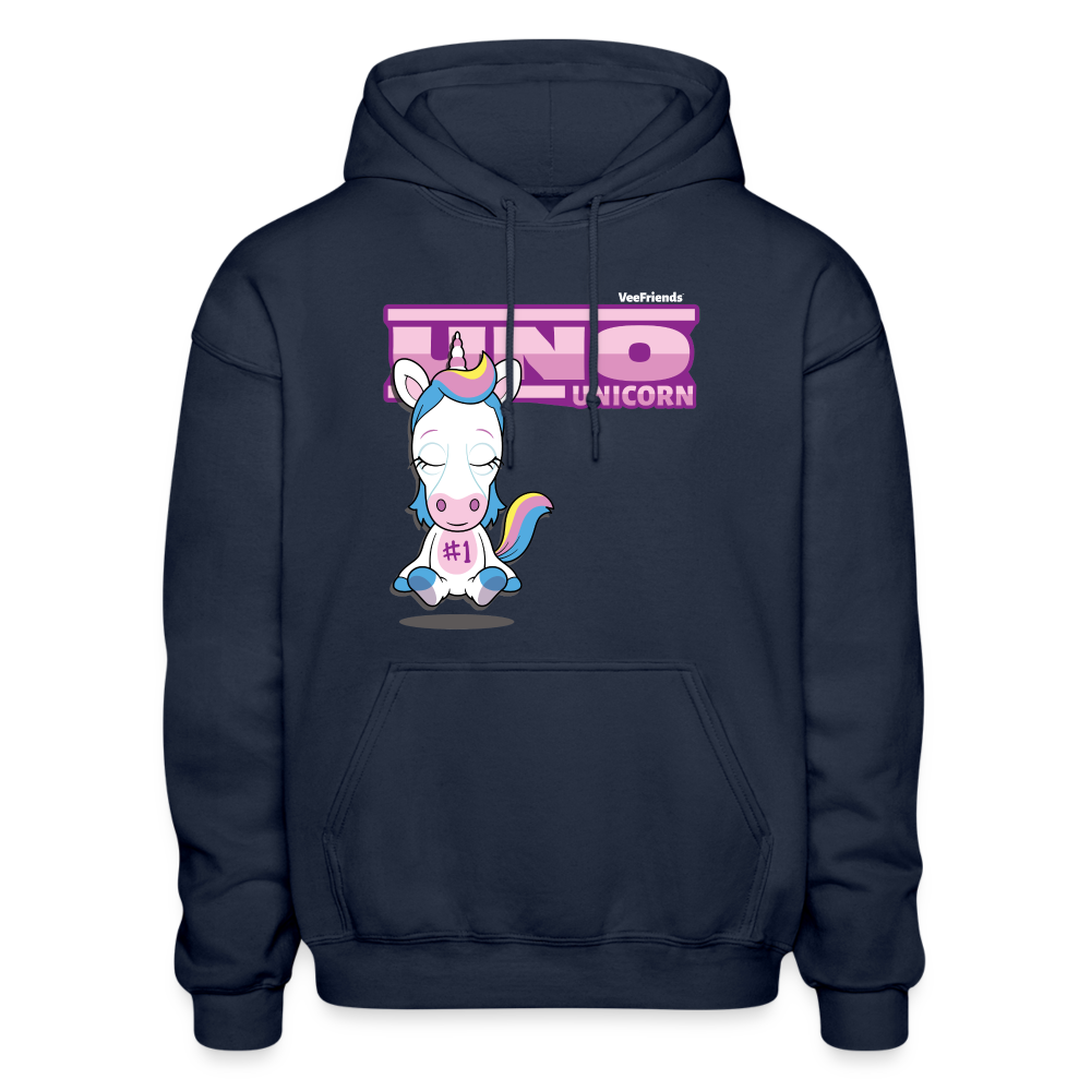 
            
                Load image into Gallery viewer, Uno Unicorn Character Comfort Adult Hoodie - navy
            
        