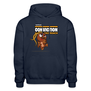 
            
                Load image into Gallery viewer, Conviction Cockroach Character Comfort Adult Hoodie - navy
            
        