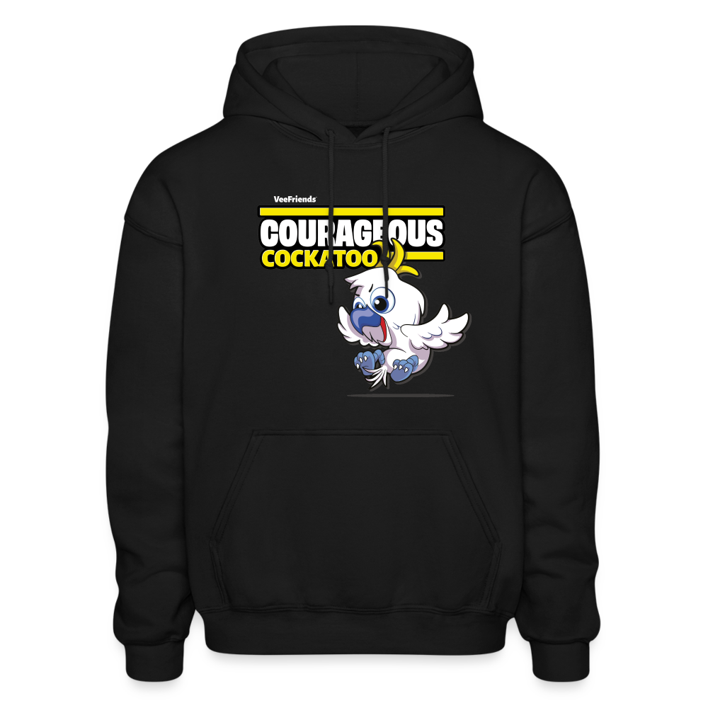 Courageous Cockatoo Character Comfort Adult Hoodie - black