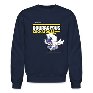 Courageous Cockatoo Character Comfort Adult Crewneck Sweatshirt - navy